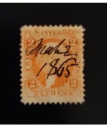 1862-71 2c USA Internal Revenue, First Issue, Washington, R10c, Express,... - $2.98