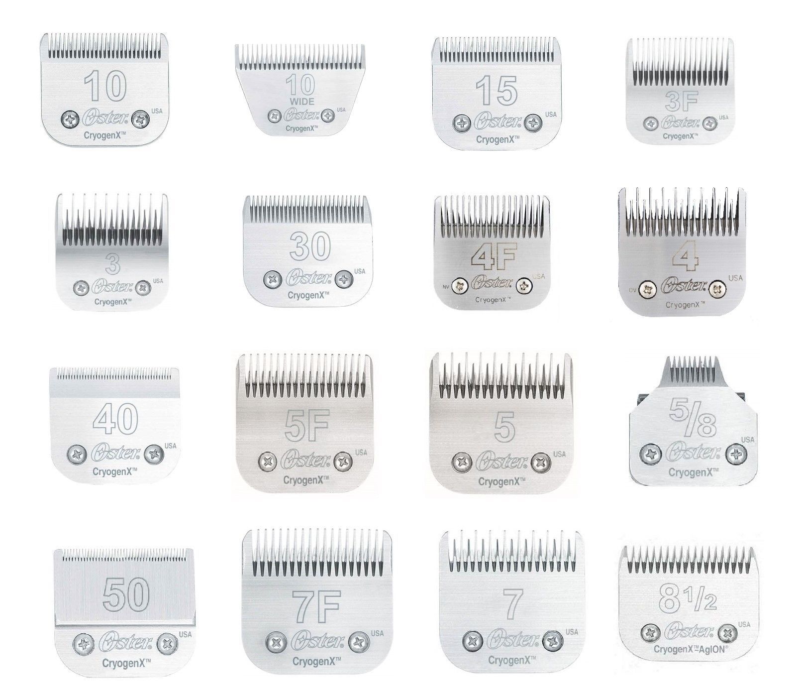 Steel Oster Cryogenx Series Clipper Blades High Quality Dog Grooming Cho... - $37.51+