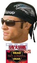 Lined Tied Doo Do Rag Fitted Bandana Ride Forever Usa Eagle Biker Hav Adanna Ties - £10.21 GBP