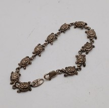 Vintage sterling silver turtle bracelet - $919.63 MXN
