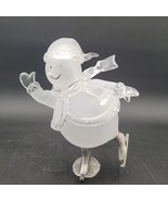 House of Lloyd Frosted Acrylic Snowmen Ice Skating Christmas Holiday Fig... - $225.99 MXN