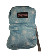 Jansport Blue Backpack Student Bookbag Travel Bag Exterior Zip Pocket Zi... - £10.99 GBP