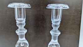 Pair Steuben Art Glass Teardrop Candlestick Set of 2 Candlesticks 9-1/4"H 7792 image 13