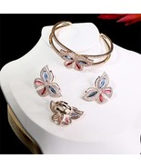 E Fashionable Butterfly Jewelry High Quality Cubic Zirconia Women Engage... - £86.98 GBP