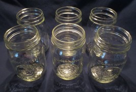 6 Vintage Golden Harvest Pint Mason Jars - $20.00
