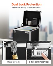 VEVOR Rolling File Storage Box Locking Mobile Business Case with Handle - $138.49