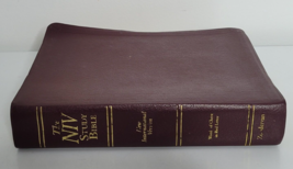 NIV Study Bible 10th Anniversary Ed, 1995 Zondervan Red Letter Bonded Leather - £21.13 GBP