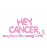 Hey Cancer you picked the wrong B*tch - Breast Cancer 7&quot; x 3.2&quot; Various ... - $132.85 MXN