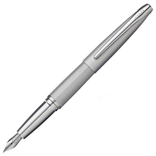 Cross Cross ATX Sandblast Fountain Pen (Titanium Grey) - Fine - £109.43 GBP