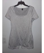 SHEIN Women’s Square Neck Jumpsuit Gray Size Large - $263.52 MXN