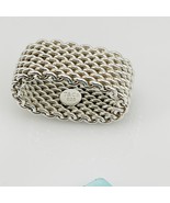 Size 5.5 Tiffany &amp; Co Sterling Silver Somerset Mesh Weave Flexible Ring - $269.00
