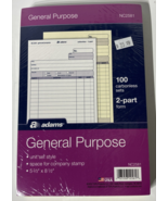 NEW Adams General Purpose 100 Carbonless Sets 5.67”X 8.5” 2-Part Factory... - $18.80
