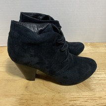 Pierre Dumas Ankle Boots Black Suede Women&#39;s Size 5.5 - $14.40