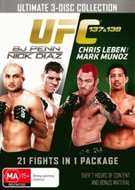 UFC 137/138 Penn vs Diaz / Leben vs Munoz DVD | Region 4 - £11.62 GBP
