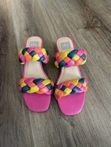 Dolce Vita Sully Rainbow Braided Sandals Hot Pink Size 8.5 New Without Box - £22.42 GBP