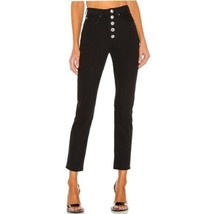WeWoreWhat Revolve Danielle Crystal Button Fly Front High Rise Black Jeans Sz 24 - £44.83 GBP