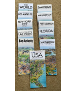 Unique Media Illustrated Fold Maps Lot of 11 - $7,079.05 MXN
