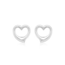 Carissima 9 ct White Gold Small Open Heart Stud Earrings  - $236.00