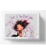 Martini Birthday Girl Themed Edible Image Birthday Cake Topper Frosting ... - $320.47 MXN