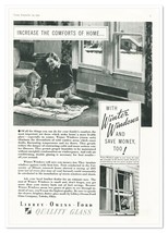 Print Ad Libbey Owens Ford Glass Winter Windows Vintage 1937 Advertisement - £9.65 GBP