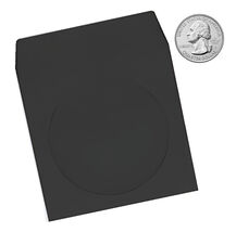 Black 3&quot; Mini Paper CD Sleeves with Window &amp; Flap - $14.87 CAD+