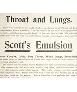 1894 Scott&#39;s Emulsion Quack Medicine Victorian Medical Advertisement NYC... - $27.87 CAD