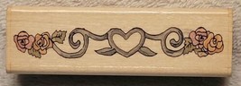 Rose Heart Border, Uptown Rubber Stamps, Valentine&#39;s Day, E21105, BB-211... - £5.54 GBP