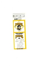 Sep 26 1989 St Louis Cardinals @ Pittsburgh Pirates Ticket Bobby Bonilla 3-3 - £15.50 GBP