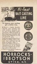 1937 Print Ad Hi-Test Bait Casting Fishing Lines Horrocks-Ibbotson Utica,NY - £5.44 GBP