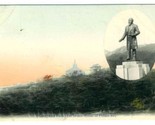 Okurayama Park &amp; Statue of Prince Ito Postcard Japan Hand Colored - $9.90
