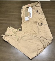 VTG PJ MARK Slim Fit Cargo Pants Size 44x32 Khaki Skinny w/Belt NWT-Dead-stock - £31.96 GBP