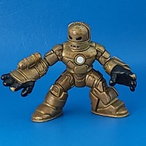 Marvel Super Hero Squad Iron Man Action Figure Gold Armor Hasbro 2008 C-3046A - £4.64 GBP