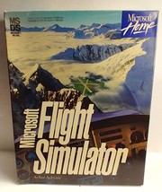 Microsoft Flight Simulator MS DOS 1993 - box &amp; Pilot&#39;s book - NO DISCS  - PROP - £6.47 GBP