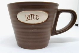 STARBUCKS Coffee Mug 2007 BROWN RIBBED LATTE 9oz - £9.77 GBP