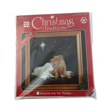 Designs for the Needle Cross Stitch Lion and Lamb Under Star of Bethlehem - $13.34