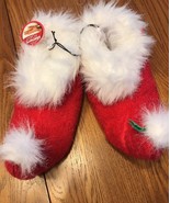 Christmas Santa Slippers Size Small Ships N 24h - $21.76