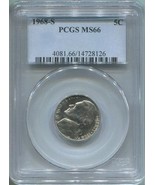 1968-S PCGS MS-66 GEM JEFFERSON NICKEL!  20150128 - £27.02 GBP