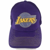 Los Angeles Lakers NBL Basketball NewEra Hat Baseball Cap Purple Gold Size M/L - $23.12