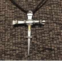 Mens Medal Nail Cross Pendant 22” Inch Corded chain Necklace - $184.45 MXN Mens Medal Nail Cross Pendant 22” Inch Corded chain Necklace - $184.45 MXN