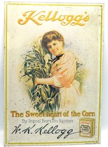 Kellogg’s The Sweet Heart of the Corn Flakes Metal Wall Sign Retro Farm ... - $13.33