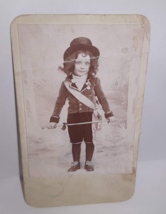 3x4&quot; Photograph Mini Circus Ringmaster Dressed Up Child 1901 B&amp;W Photo - £27.63 GBP