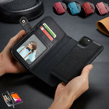For iPhone 12 Pro Max 12 Pro Wallet Magnetic Leather Flip back case Cover - £67.58 GBP