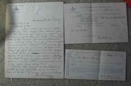 Lot of 3 Original 1898 Masonic Lodge No 479 Birdsboro Pennsylvania Documents - £27.69 GBP