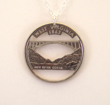 West Virginia, Cut-Out Coin Jewelry, Necklace - $21.79