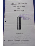 Vintage Chicago Pneumatic Air Receiver &amp; Aftercoolers Bulletin 800 1924 - $13.70 CAD