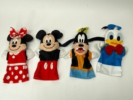 (Lot of 4) Disney Baby Mickey Hand Puppet Melissa &amp; Doug 11&quot; Goofy Minni... - $14.84