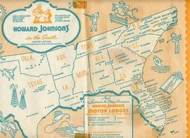 Howard Johnson&#39;s In The South Placemat 1950&#39;s Ice Cream Shoppes &amp; Restaurants  - £14.02 GBP
