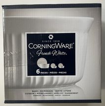 Corningware French White 6-Pc. Bakeware Set, Caserole and Side Dishes NEW - $34.98