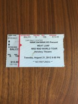 Meat Loaf Mad Mad World Tour Concert Ticket Stub August 21 2012 Hershey ... - £15.72 GBP