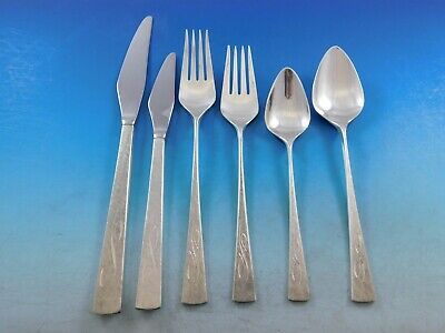 Primary image for Da Vinci Eng by Reed & Barton Sterling Silver Flatware Service Set 78 pcs Modern